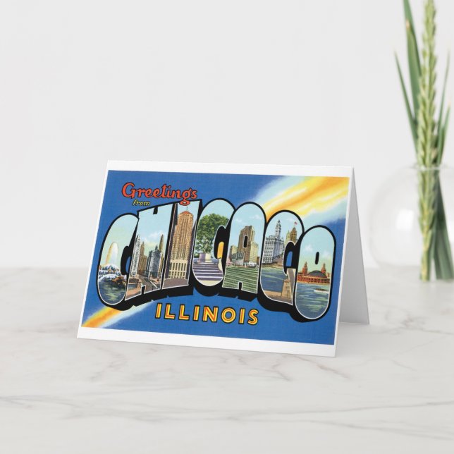 Grüße von Chicago, Illinois! Karte (Vorderseite)