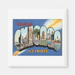 Grüße von Chicago Illinois Magnet