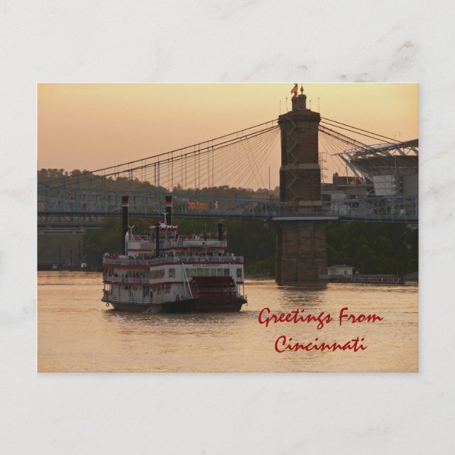 Grüße von Cincinnati Postkarte (Vorderseite)