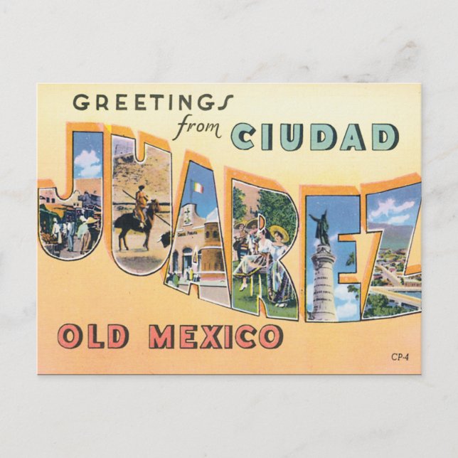 Grüße von Ciudad Juarez Postkarte (Vorderseite)