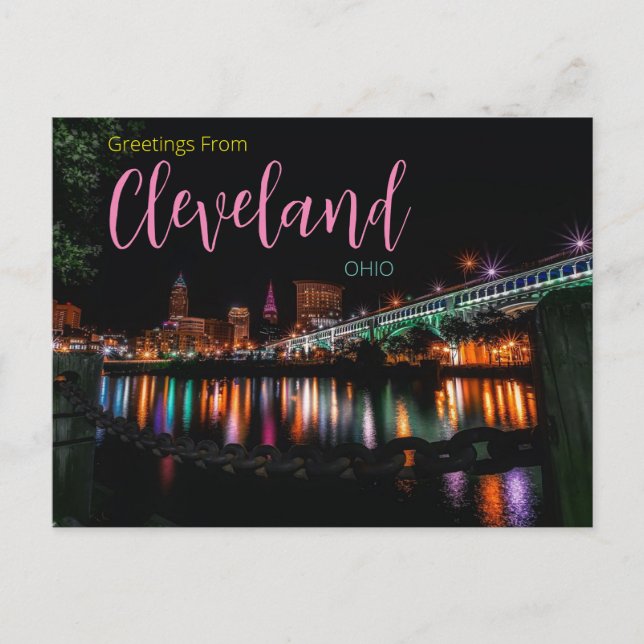 Grüße von Cleveland Ohio Postcard Postkarte (Vorderseite)