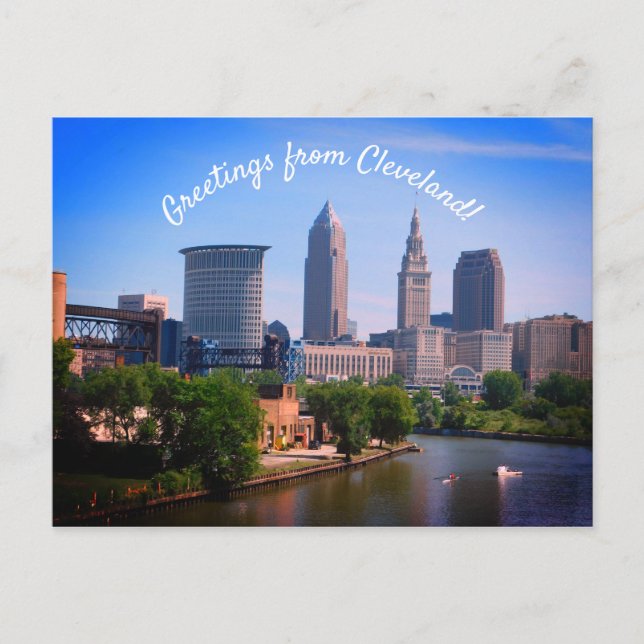 Grüße von Cleveland-Postkarte Postkarte (Vorderseite)