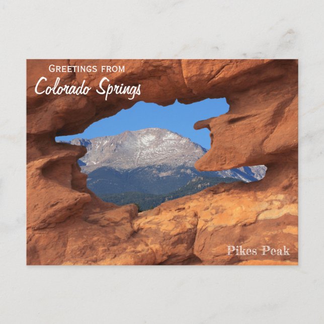Grüße von Colorado Springs Postcard Pikes Postkarte (Vorderseite)
