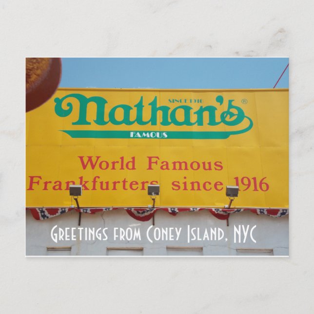 Grüße von Coney Island, NYC 1 Postkarte (Vorderseite)