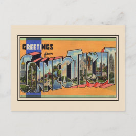Grüße von Connecticut Vintag Postcard Postkarte