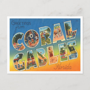 Grüße von Coral Gables, Florida Travel Postkarte