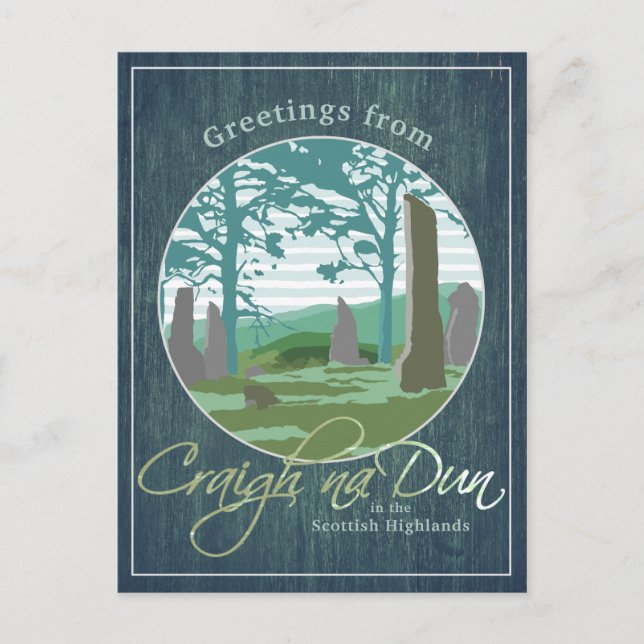 Grüße von Craigh na Dun Outlandish Postcard Postkarte (Vorderseite)