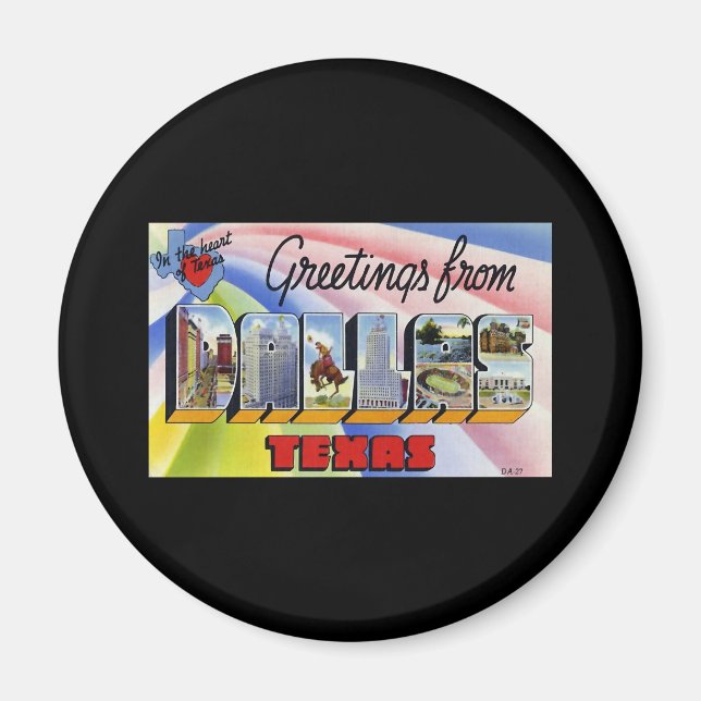 Grüße von Dallas Texas Magnet (Vorne)