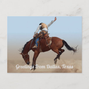 Grüße von Dallas, Texas Rodeo Postcard Postkarte