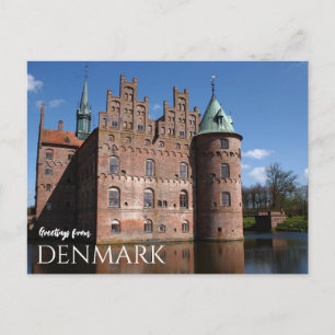 Grüße von Dänemark Schloss Postkarte Landschaft