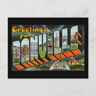 Grüße von Danville Illinois Postkarte