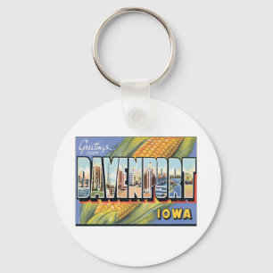 Grüße von Davenport Iowa Schlüsselanhänger