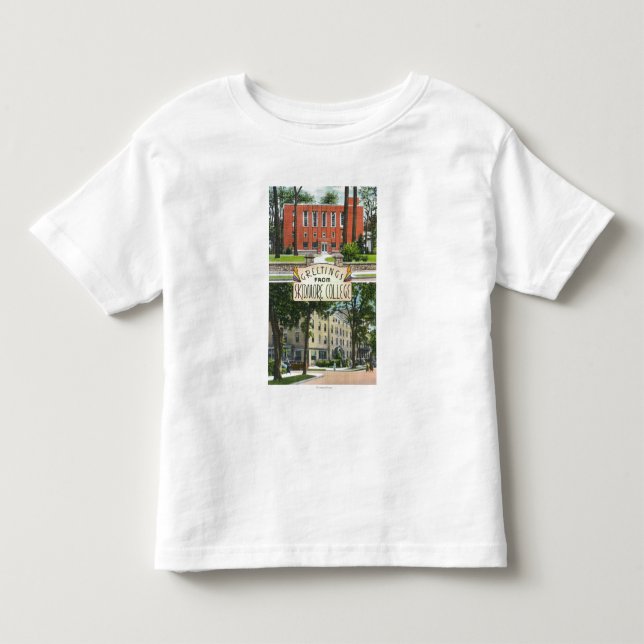 Grüße von den Skidmore Uni-Szenen Kleinkind T-shirt (Vorderseite)