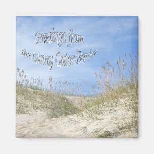 Grüße von den sonnigen OBX-Meeres-Hafer-Artikeln Magnet