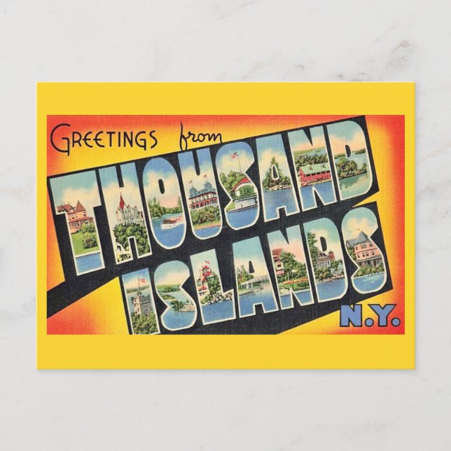  Grüße von den Thousand Islands  Postkarte (Vorderseite)