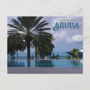 Grüße von der Aruba-Kreuzfahrt-Reisepostkarte Postkarte