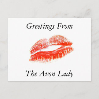 Grüße von der Avon Lady Post Card Postkarte