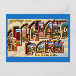 Grüße von der Highland Park Postkarte