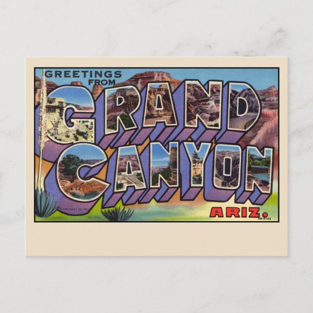 Grüße von der Postkarte des Grand Canyon (Vorderseite)