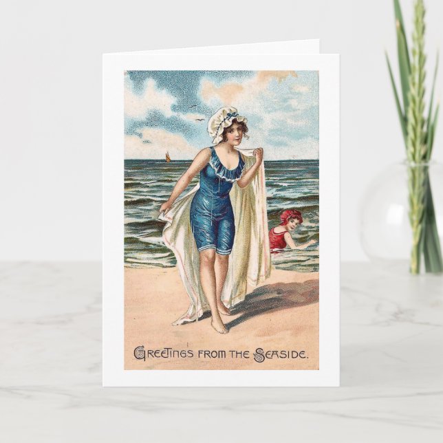 Grüße von der Seeseite - Vintage Postkarte #2 (Vorderseite)