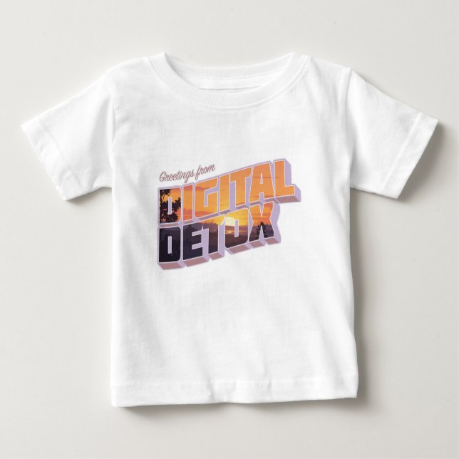 Grüße von Digital Detox Baby T-shirt (Vorderseite)