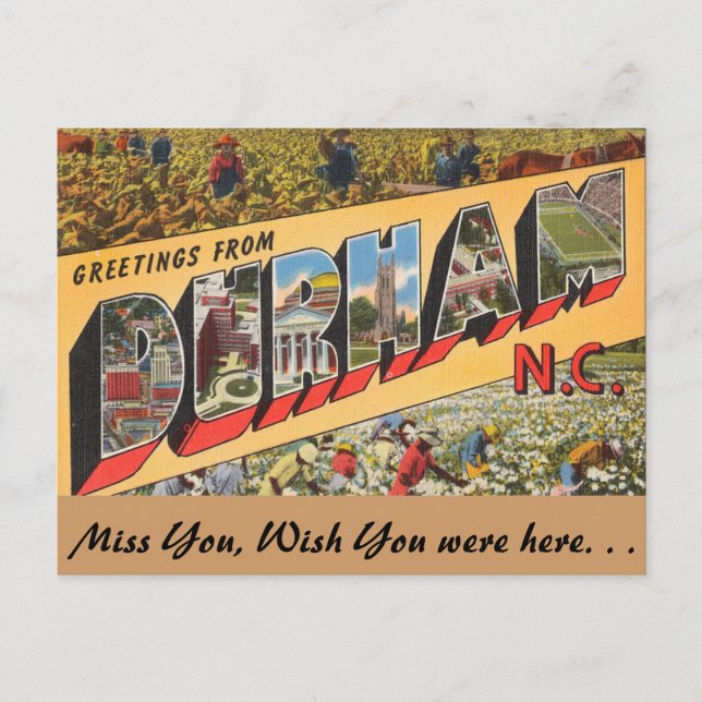 Grüße von Durham Postkarte (Vorderseite)