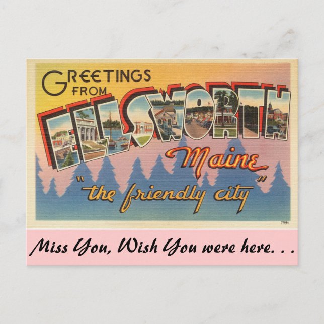 Grüße von Ellsworth Postkarte (Vorderseite)