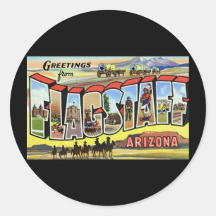 Grüße von Flagstaff Arizona Runder Aufkleber