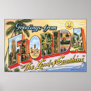 Grüße von Florida "das Land des Sonnenscheins", Poster