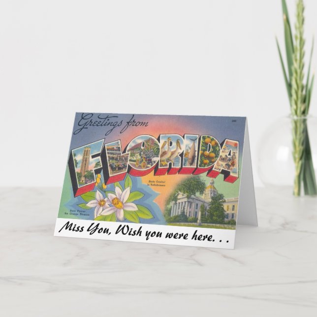 Grüße von FLORIDA Karte (Vorderseite)