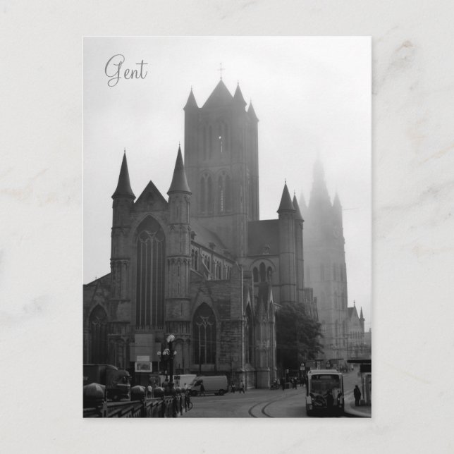 Grüße von Foggy Gent Postkarte (Vorderseite)