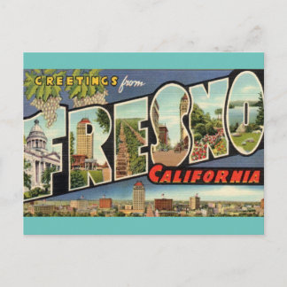 Grüße von Fresno Ca. Travel Postcard Postkarte