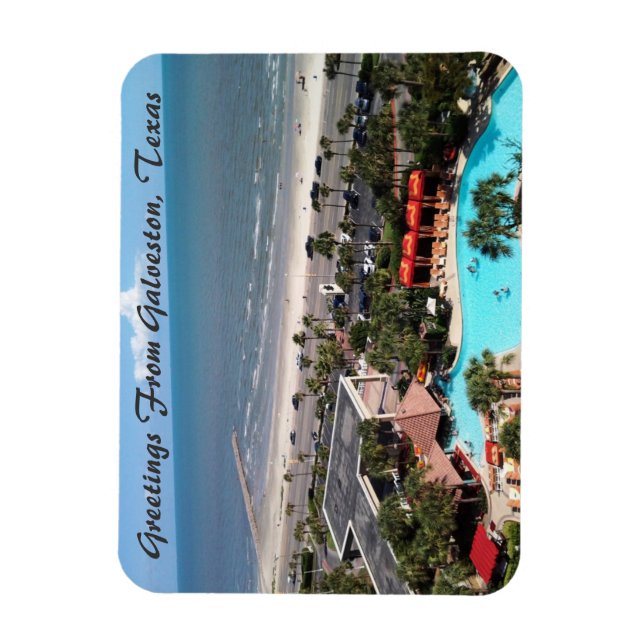 Grüße von Galveston, Texas Postcard Magnet (Vertikal)