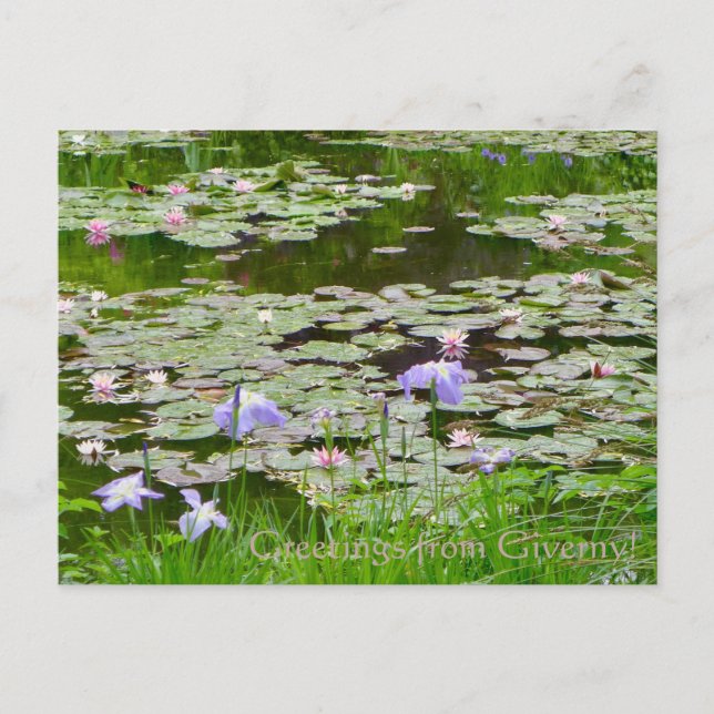 Grüße von Giverny! Postkarte (Vorderseite)