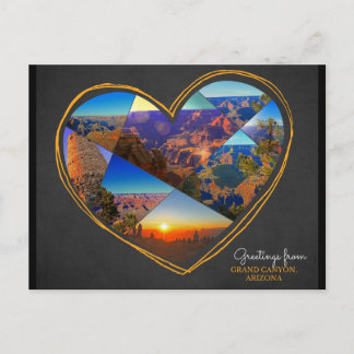 Grüße von Grand Canyon, Arizona, Kristall Postcard Postkarte