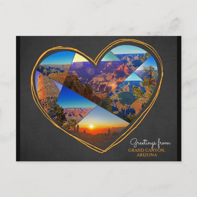 Grüße von Grand Canyon, Arizona, Kristall Postcard Postkarte (Vorderseite)
