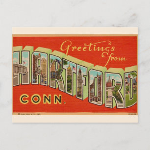 Grüße von Hartford Postcard Postkarte