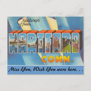 Grüße von Hartford Postkarte