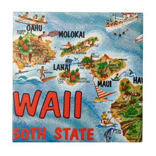 Grüße von Hawaii Fliese