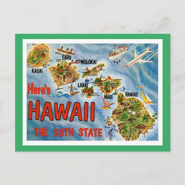 Grüße von Hawaii Postkarte (Vorderseite)