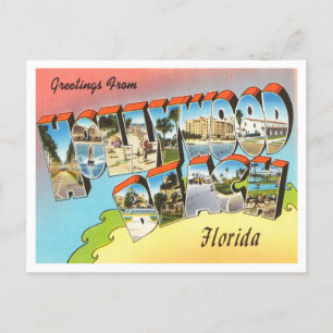 Grüße von Hollywood Beach, Florida Reise Postkarte