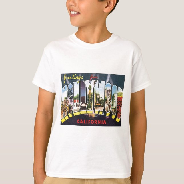 Grüße von Hollywood Kalifornien T-Shirt (Vorderseite)