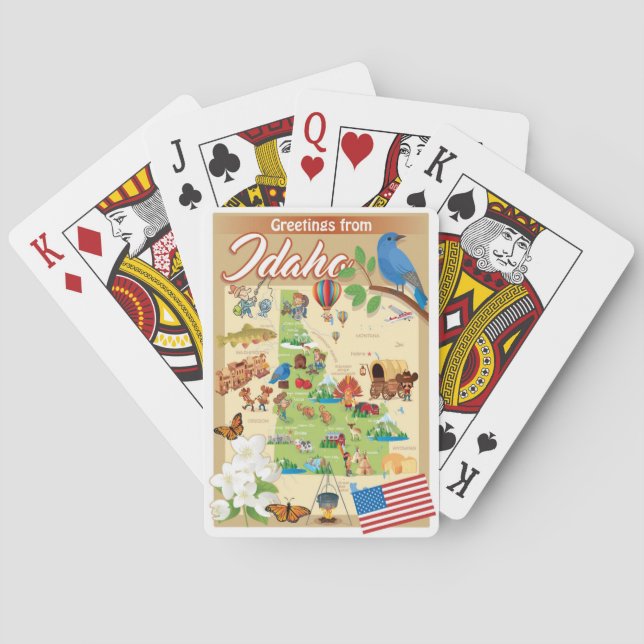Grüße von Idaho Spielkarten (Rückseite)
