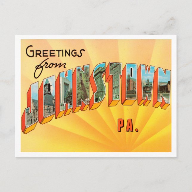 Grüße von Johnstown, Pennsylvania Travel Postkarte (Vorderseite)