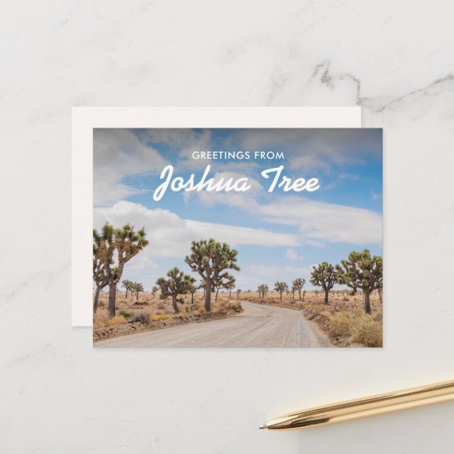 Grüße von Joshua Tree Postcard Postkarte (Vorderseite/Rückseite Beispiel)