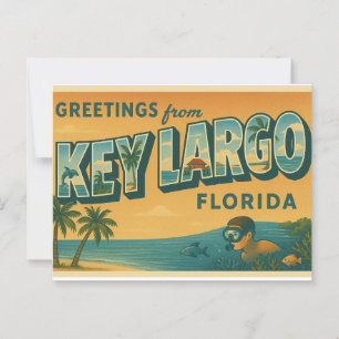 Grüße von Key Largo Florida Postkarte