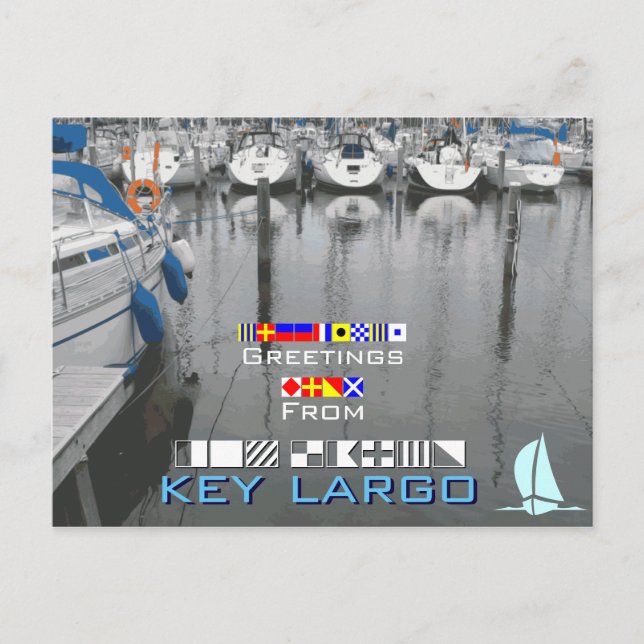 Grüße von Key Largo Postkarte (Vorderseite)