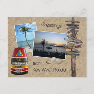 Grüße von Key West, Florida Postkarte