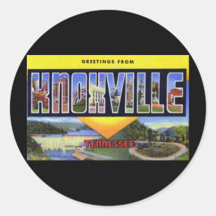 Grüße von Knoxville Tennessee Runder Aufkleber