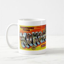 Grüße von Kokomo in der Vintagen Postkarten-Tasse Kaffeetasse